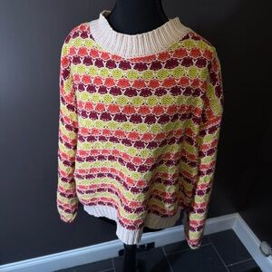 Find Me Now Hand-Knit Style Sweater – Multicolor (Size XL)